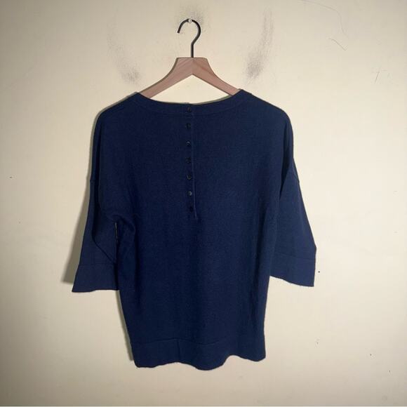 PURE COLLECTION cashmere back button quiet luxury classic sweater 10 - Picture 6 of 6